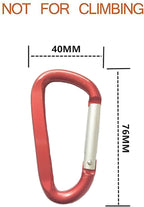 LESHIRY Large Carabiners Keychain 3" Aluminum D Shape Premium Durable D-Ring - Image 2