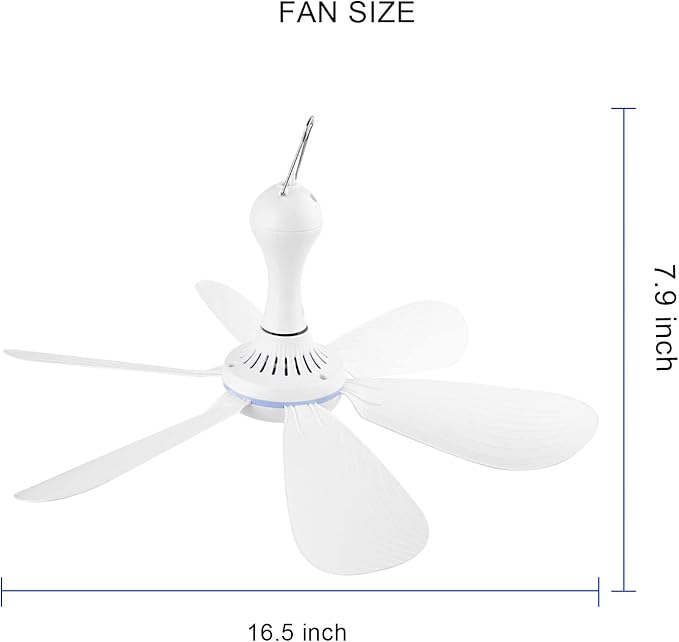 Portable Ceiling Fan USB Powered Canopy Fan - Image 4