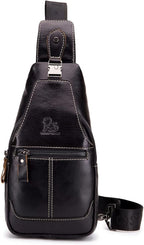 Hebetag Leather Sling Bag Crossbody Backpack - Image 2