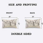 TKS MITLAN Mountain Ski Lift Pillow Cover 12x20 inch Sketch White Wintertime - Image 2