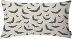 EKOBLA Evil Bats Pattern Rectangle Pillow Cases Halloween Pattern Bats Gothic by EKOBLA