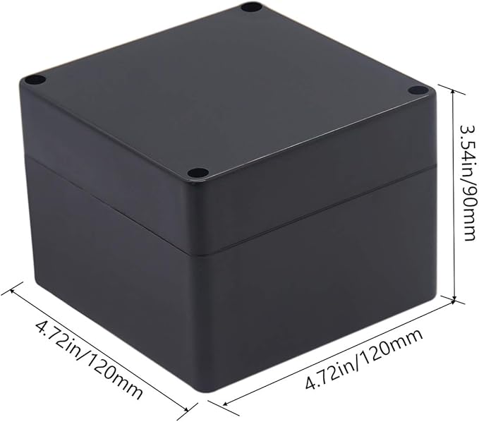 2 Pack Project Box IP65 Waterproof Junction Box ABS Plastic Black Electrical - Image 2