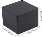 2 Pack Project Box IP65 Waterproof Junction Box ABS Plastic Black Electrical - Image 2