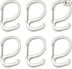 6 Pack S-Shaped Hooks with Clip Anti Drop S Hooks with Safety Buckle to Prevent by TAKELABLAZE