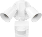 Globe Electric 17000269 110-Degree 240 W Twin Head White Hardwired Motion by GlobeElectric