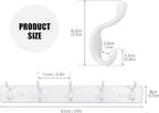 Badiano Wooden Coat Rack, Wall-Mounted Organizer - Image 2