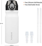 BJPKPK Water Bottle with Straw 18oz Insulated Water Bottles Reusable Stainless - Image 4