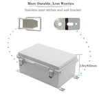 Zulkit Junction Box, IP67 Waterproof Electrical Box Hinged Cover Stainless - Image 2