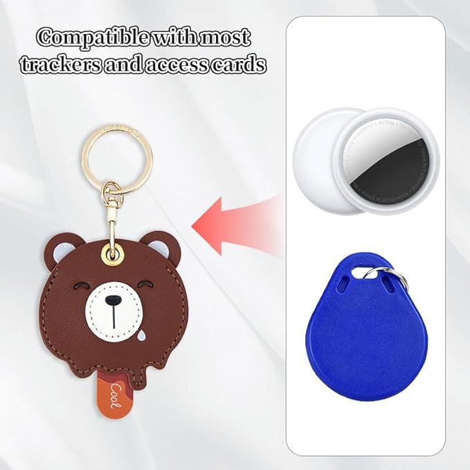 Leather Keychain Case Holder Compatible - Image 4