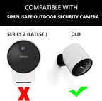 Teccle Metal Wall Mount for SimpliSafe Outdoor Camera, 360 Degree Adjustment - Image 2