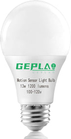 GEPLAD 4-Pack Upgrade Motion Sensor LED Light Bulbs 12W, A19 E26 Dusk to Dawn - Image 2
