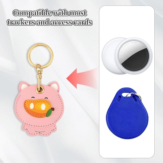 Leather Keychain Case Holder Compatible - Image 4