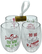 Set of 4 Shatterproof Designer 16 oz Plastic Wine Glasses MADE in the USA - Image 2