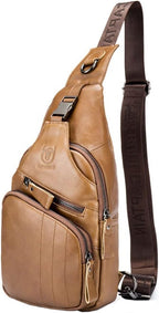 Hebetag Leather Sling Bag Crossbody Backpack - Image 3