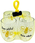 Wine-Oh! Set of 4 Shatterproof Designer 16 oz Plastic Wine Glasses MADE in the - Image 2