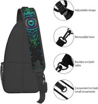 Psychadelic Trippy Art Sling Bag Crossbody Travel Hiking Chest Backpack - Image 5