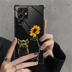 for Samsung Galaxy S22 Ultra Case, Pig Sunflower Yellow Sunshine Pattern - Image 7