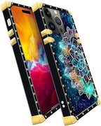 Compatible with iPhone 15 Pro Max Case, Starry Sky Colourful Mandala Luxury - Image 3