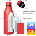 BJPKPK Insulated Water Bottles, 18 oz Stainless Steel Metal Water Bottle - Image 3