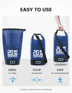 Lamicall Dry Bag Waterproof Backpack - 5L/10L/20L/30L/40L Large Water Proof Bag - Image 6