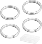 DEVPSISR 4pcs Flat Trigger Spring O Rings, Metal Keychain Ring Round Carabiner - Image 3