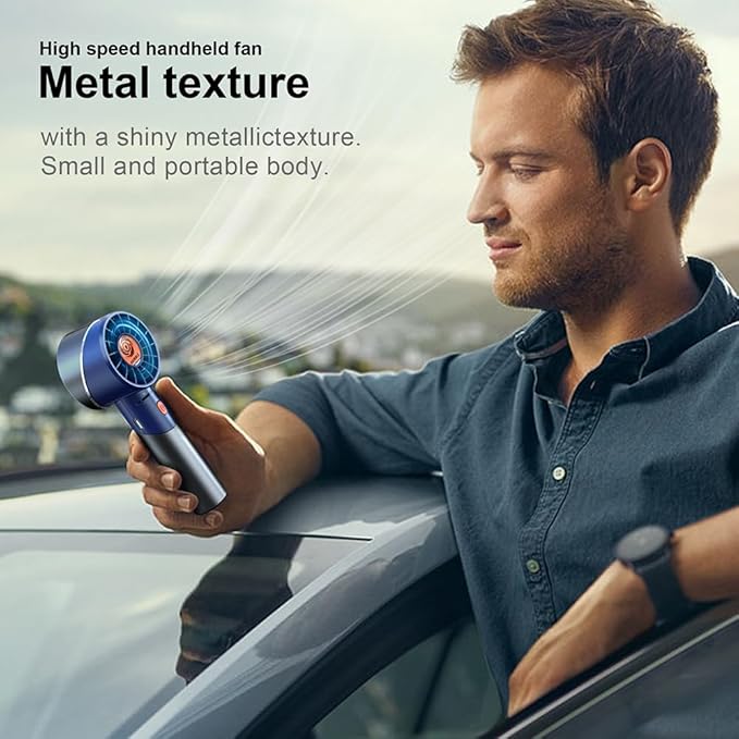 Handheld Fan, Portable Turbo Fan, Powerful Personal Fan, USB Rechargeable Mini - Image 6