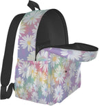cfpolar 17 Inch Backpack Cute Daisy Flower Laptop Bag Shoulder Bag School - Image 5