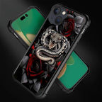 for iPhone 14 Case, Entwined Rose Snake Pattern Graphic Design Girl Boy Soft - Image 3