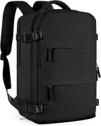 coofay Large Black Travel Backpack by coofay