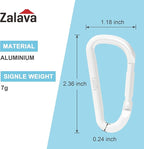 6PCS Carabiner Keychain, 2 inch Aluminum D-Clip Caribeener - Image 2