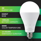 DEBAOBULB 4 Pack Rechargeable Emergency Light Bulbs, Battery Powered LED Light - Image 7