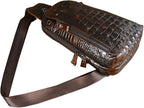 Hebetag Crocodile Genuine Leather Sling Bag Backpack - Image 5