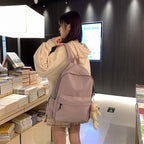 Purple School Backpack for Girls Water Resistant High School Book Bag Simple - Image 2