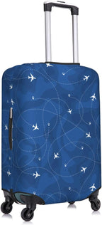 Travel Luggage Cover with Airplane & Route Pattern, Suitcase Protector - Image 3