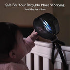 Momcozy 8000mAh Portable Stroller Fan | 27H Ultra-long Battery Life | - Image 4