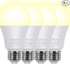 Aukora Motion Sensor Light Bulbs 4-Pack, 12W E26 Motion Activated Dusk to Dawn by AUKORA