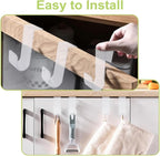 10PCS Over Cabinet Door Hooks Plastic Over The Door Single Hooks Space-Saving - Image 5