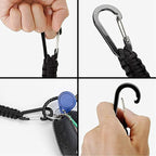 BRAVESHINE Paracord Keychain Carabiner Clip, D Ring Lanyard Hanger Stroller Hook - Image 8