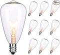 ST38 Edison Replacement Light Bulbs, 7W Clear Glass String Lights by Konictom