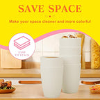 Homienly Wheat Straw Cups 12oz Unbreakable & Easy to Clean Cups Reusable - Image 5