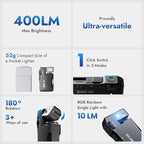 WUBEN G5 Rechargeable EDC Flashlight, 400 Lumens Dual Light Sources Mini - Image 2
