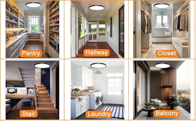 7 Inch Motion Sensor Ceiling Light Indoor, Motion Sensor Fixture Indoor - Image 7