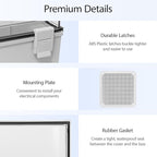 Junction Box, IP65 Waterproof Dustproof ABS Plastic Enclosure, Outdoor and - Image 4