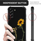 for Samsung Galaxy S21 Plus Case, Pig Sunflower Yellow Sunshine Pattern Graphic - Image 5