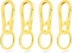 CooBigo 4Pack Small Keychain Rings, Metal Key Carabiner Clip, Mini EDC Key Ring by CooBigo