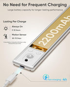 Under Cabinet Lighting Wireless, 2200mAh Rechargeable Motion Sensor Light Indoor - Image 4