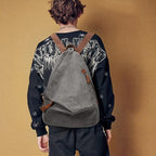 KL928 PU Leather Vintage Backpack – Large Casual Daypack Outdoor Travel - Image 7