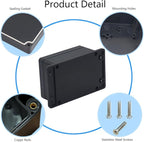 2 Pack Project Box IP65 Waterproof Junction Box ABS Plastic Black Electrical - Image 5