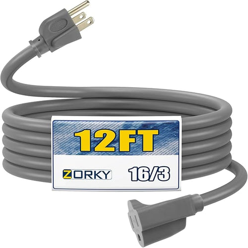 12ft Outdoor Extension Cord for Christmas Decorations by Zorky