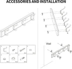 Badiano Wooden Coat Rack, Wall-Mounted Organizer - Image 7
